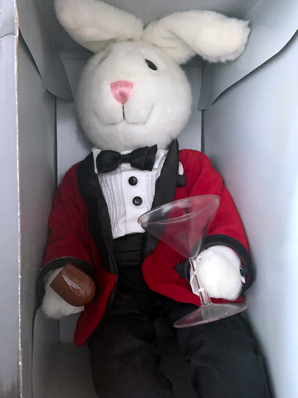 Vintage 1999 Mr. Playboy Hugh Hefner 30" Plush Bunny – Limited Edition collector's item