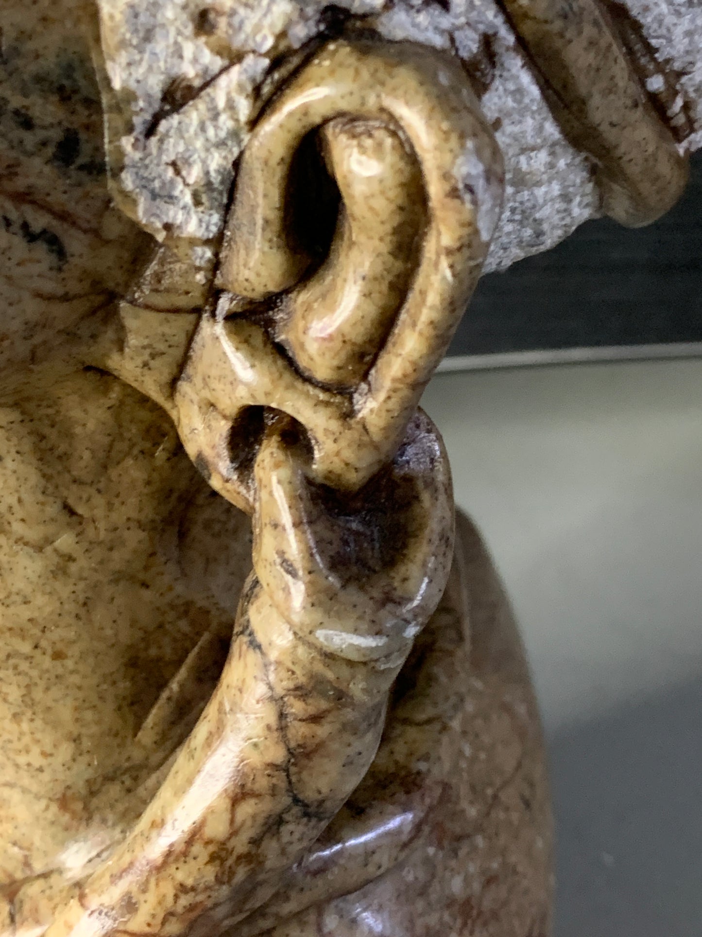 African Chieftain Head Sculpture