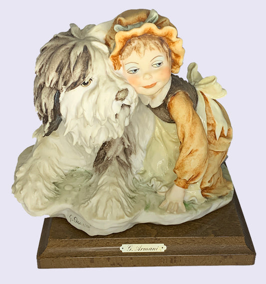 Figurine - G. Armani - Girl with Sheep Dog