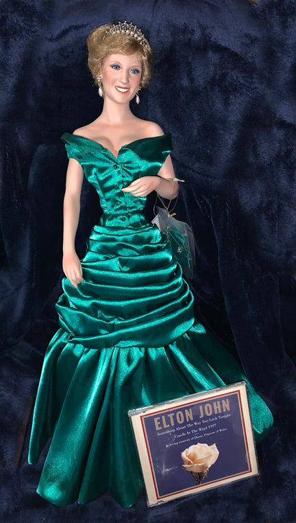 Princess Diana - Ashton Drake (1998). “Royal Portrait” Green gown - 20" Tomescu
