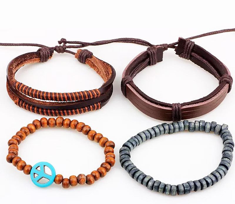 4 in 1 Bracelet with Peace symbol