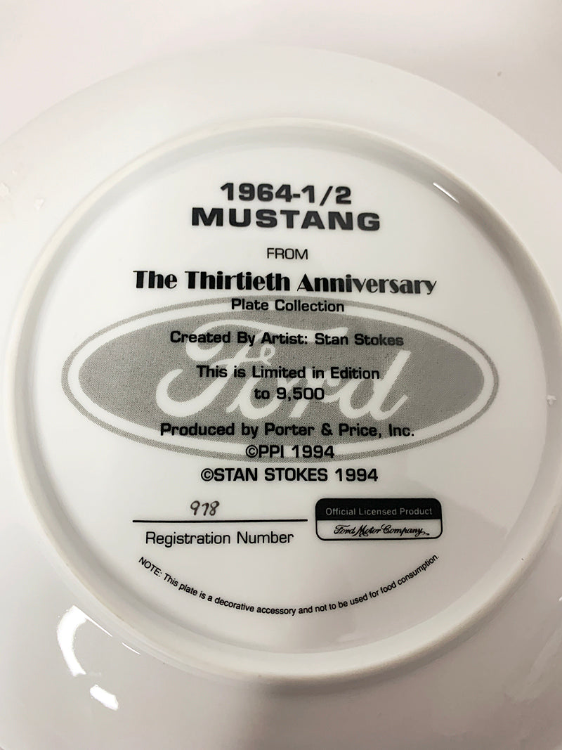 1964 1/2 Ford Mustang - Thirtieth Anniversary Plate Collection